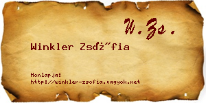 Winkler Zsófia névjegykártya